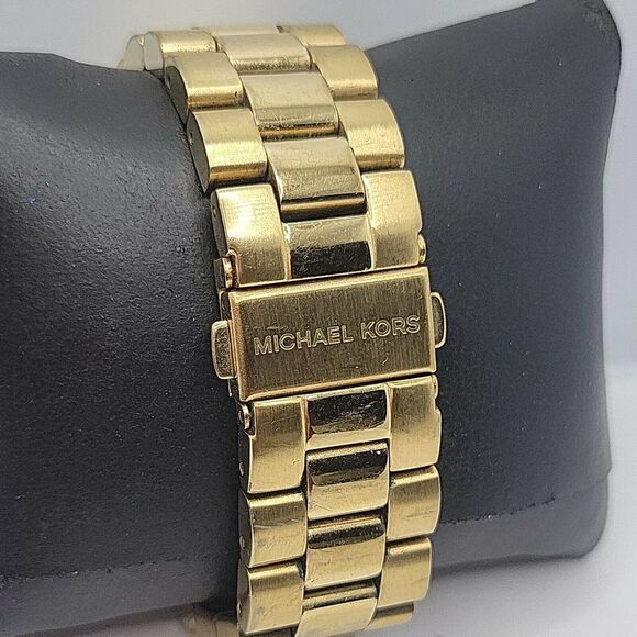 Michael Kors MK5055 Unisex Stainless Steel Analog Gold brushed Dial Watch BC807 - Picture 5 of 9